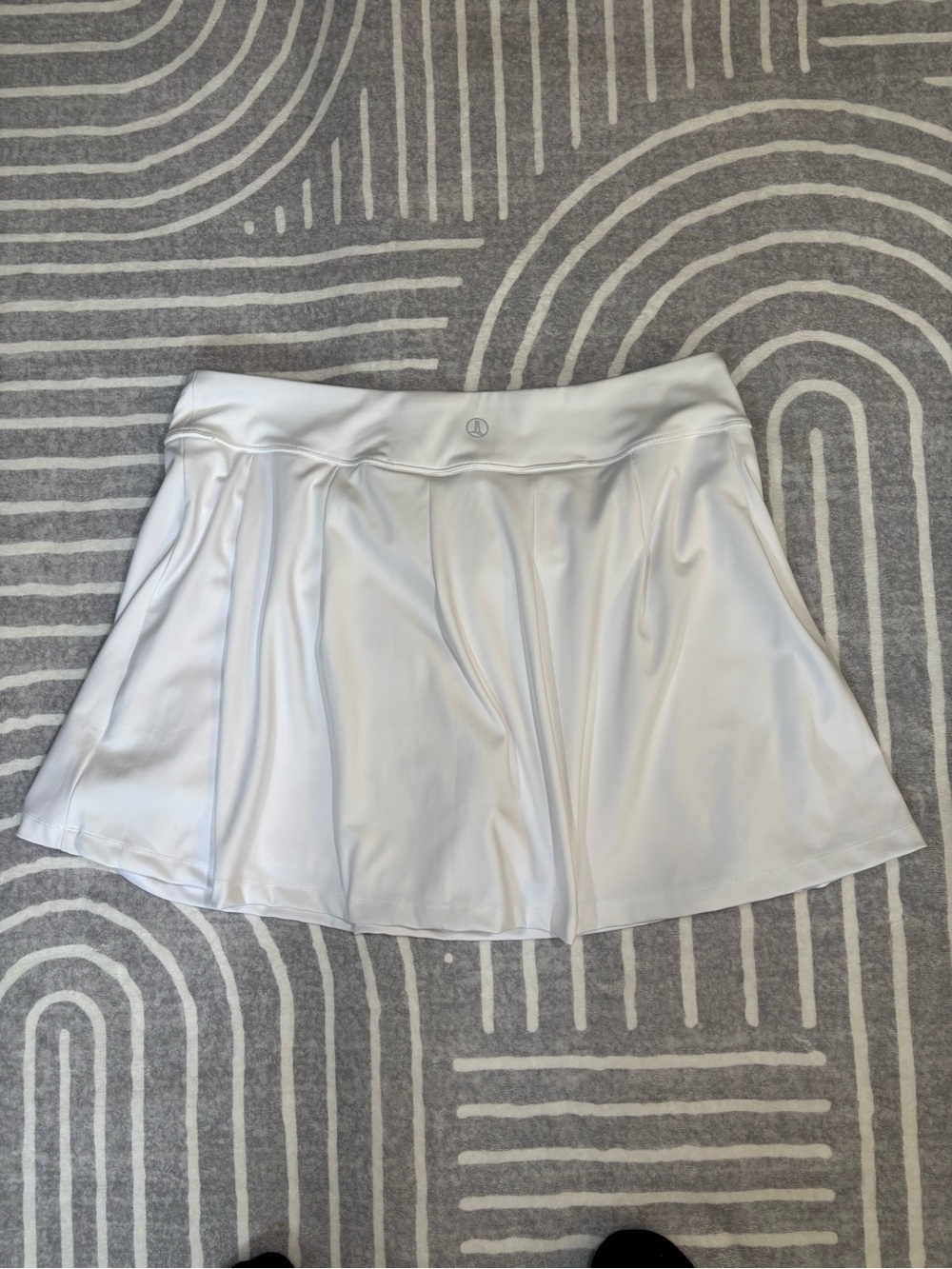 Lands' End Skort, White Circle Skirt, Flared Tennis Style, Pockets Large, 14-16 - Picture 3 of 11